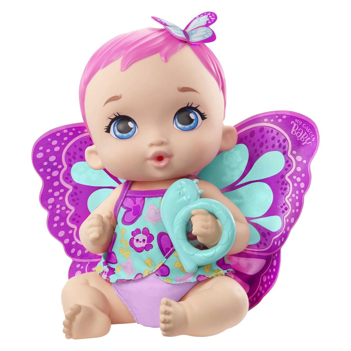 Mattel GYP10 - My Garden Baby - Puppe mit Jasminduft, Schmetterling, Fütterspaß,ca. 30 cm