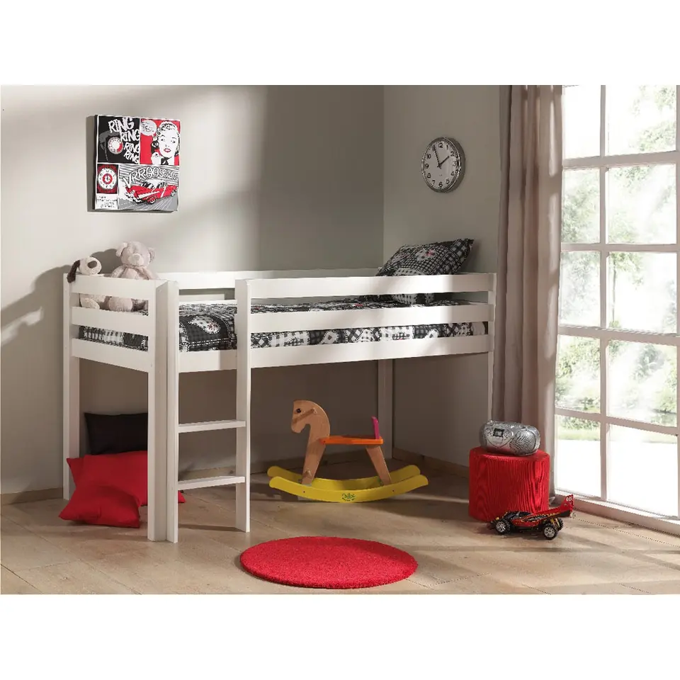 Vipack halfhoogslaper Pino - wit - 114x105,3x209,3 cm