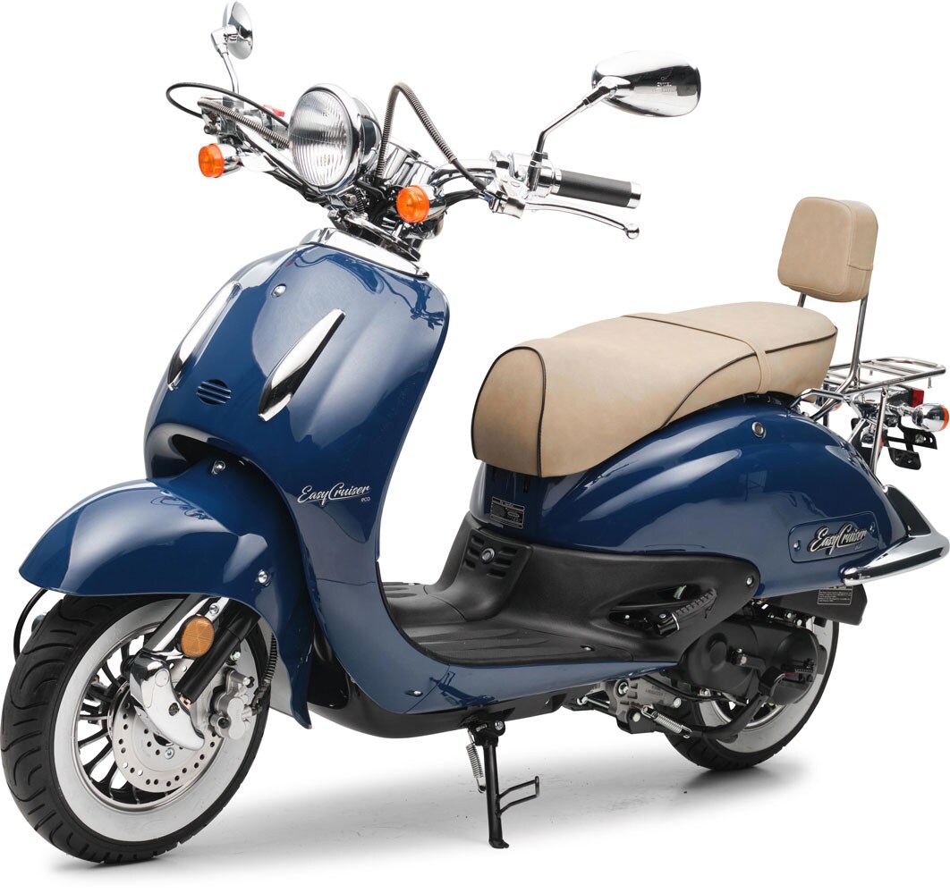 Motorroller Retro EasyCruiser Eco Dunkelblau 125ccm 85 kmh Kraftrad Scooter