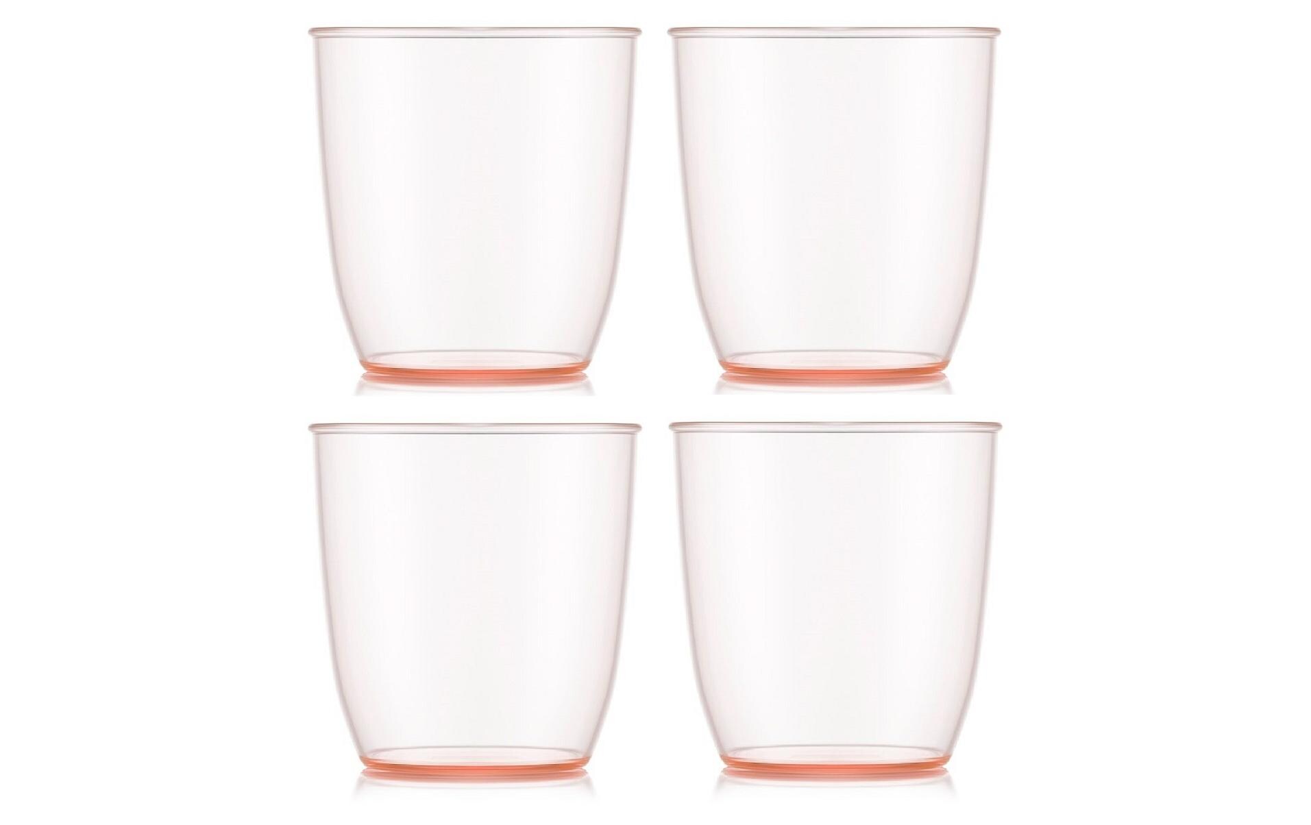 Outdoor-Becher Kvadrant 350 ml, Rosa, 4 StückTrinkbecher Set