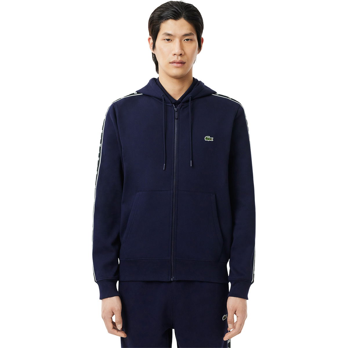 Lacoste Logo Stripe Full Zip Hættetrøje Herre