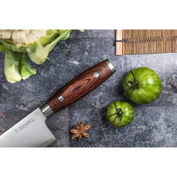 Couteau Sayuto Pakka X50 modèle nakiri 17cm manche riveté Sayuto
