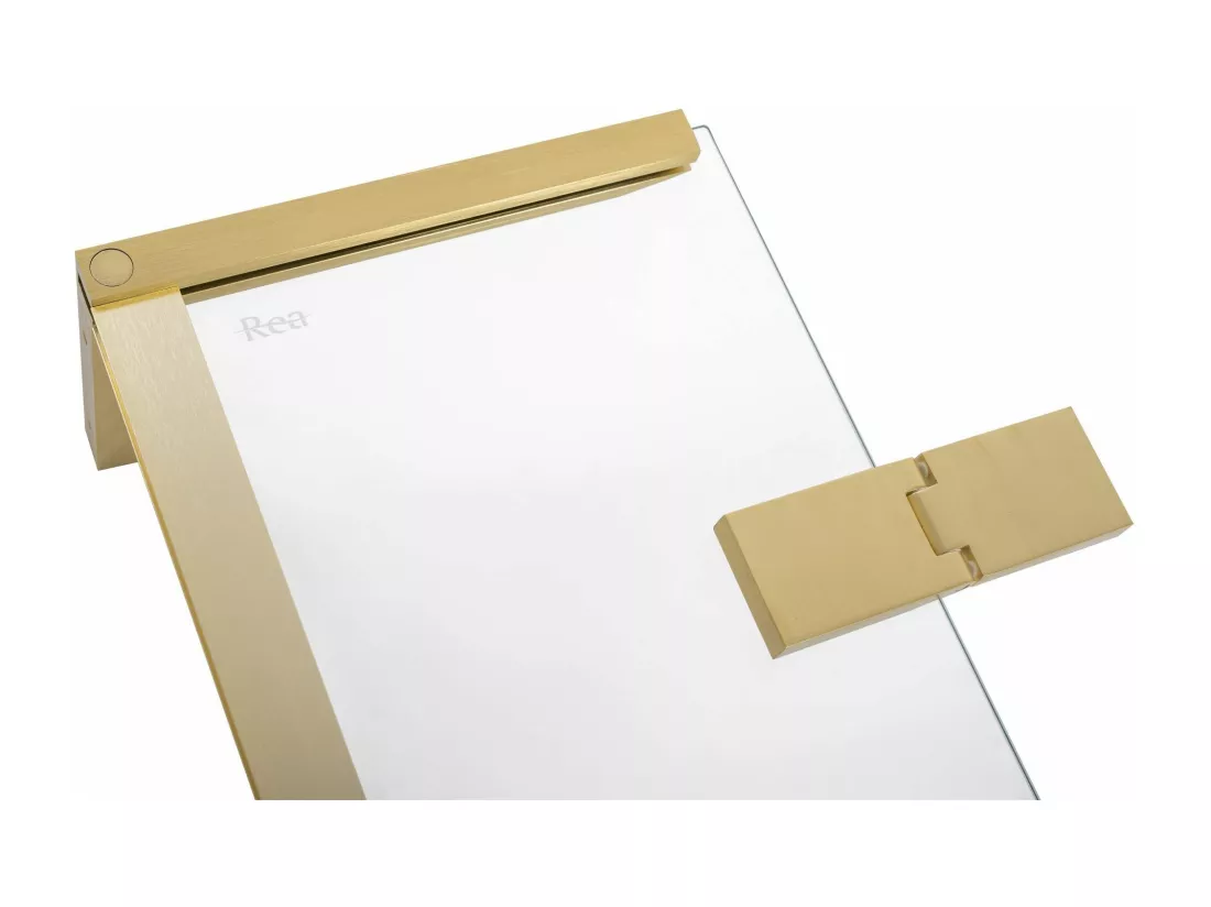 Cabine De Douche Rea Hugo Double 80X90 Brush Gold