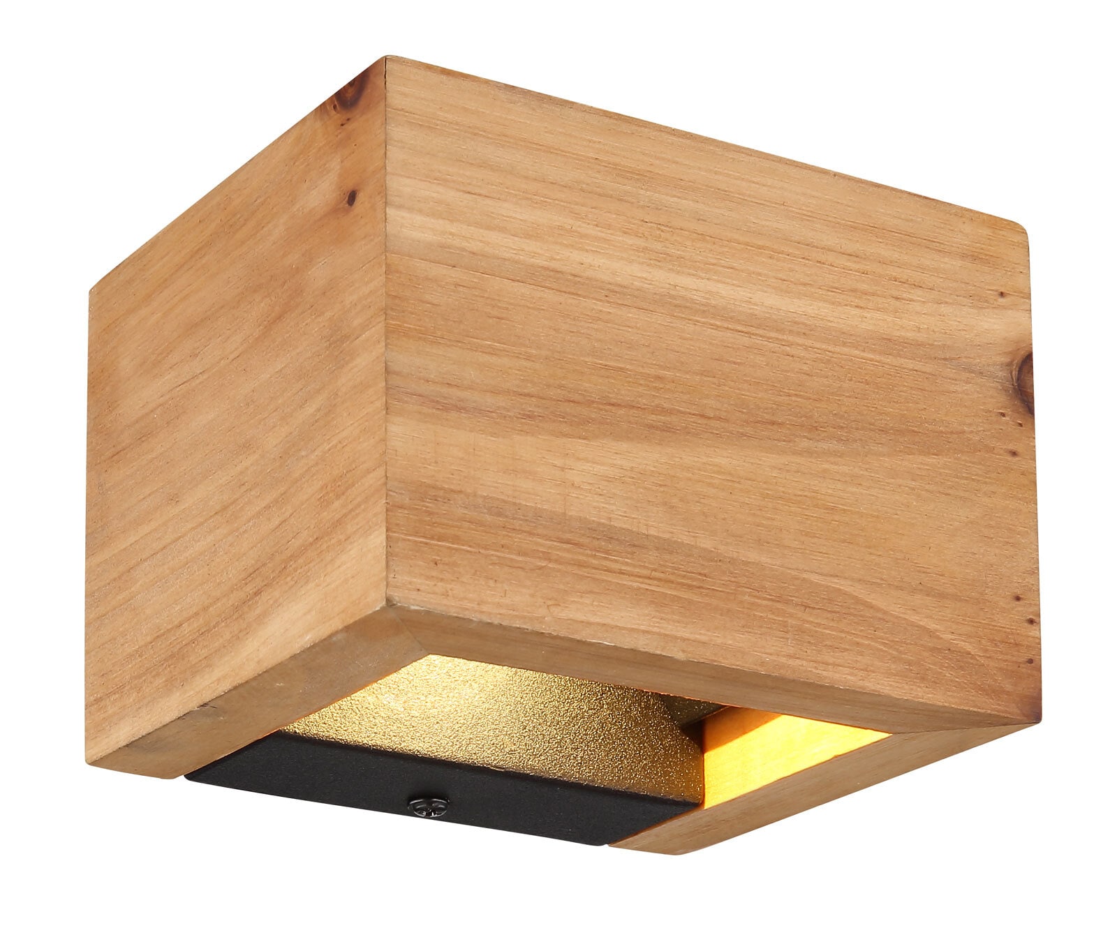 GLOBO LED Wandleuchte Alina 13x11 cm Holz/schwarz