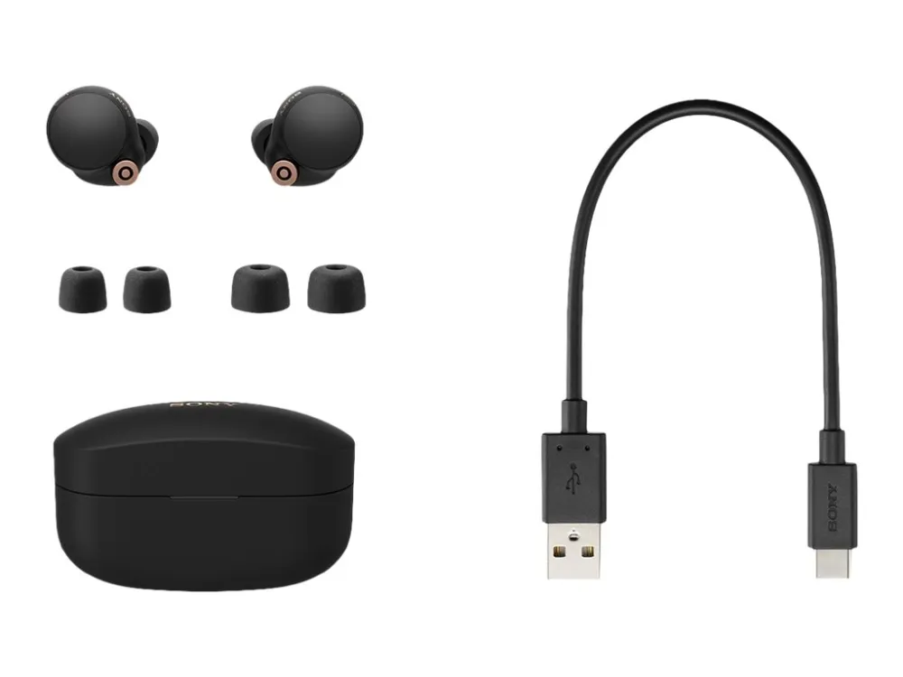 [OUTLET] - Sony WF-1000XM4 - Ægte trådløse øretelefoner med mik. - i øret - Bluetooth - aktiv støjfjerning - sort