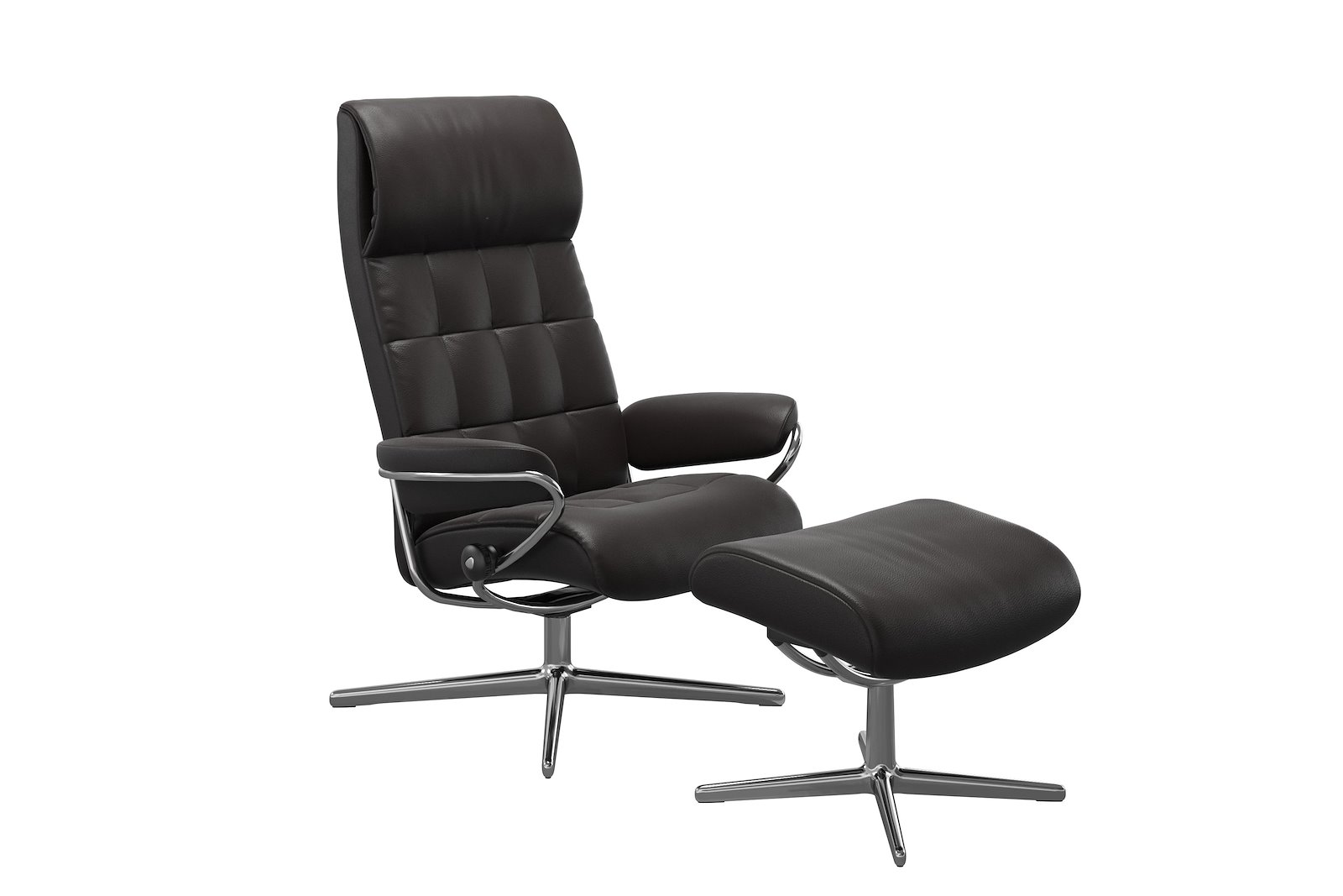 London lenestol m/krakk Hud Noblesse Brown - Cross - Chrome