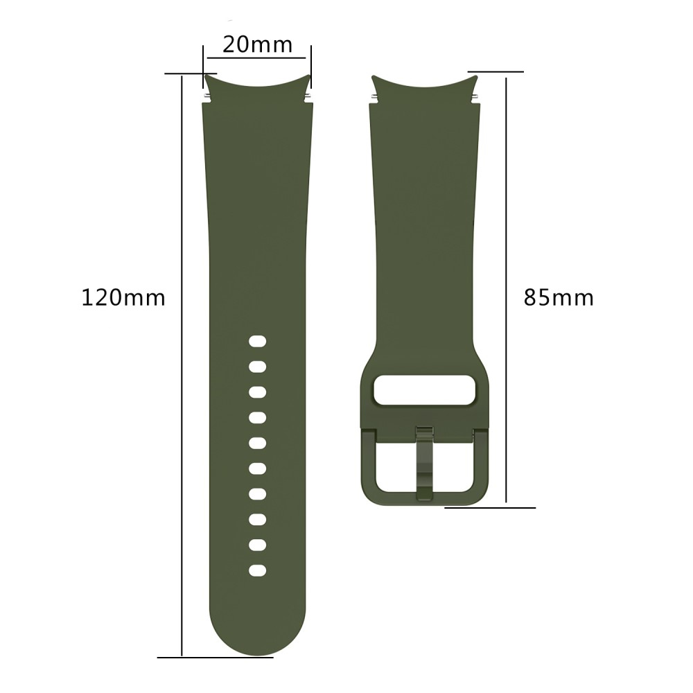 Samsung Galaxy Watch 4 Classic (42mm) Ersatz Sport Silikon Armband (Gelenkumfang: 180 - 220mm) - Grün