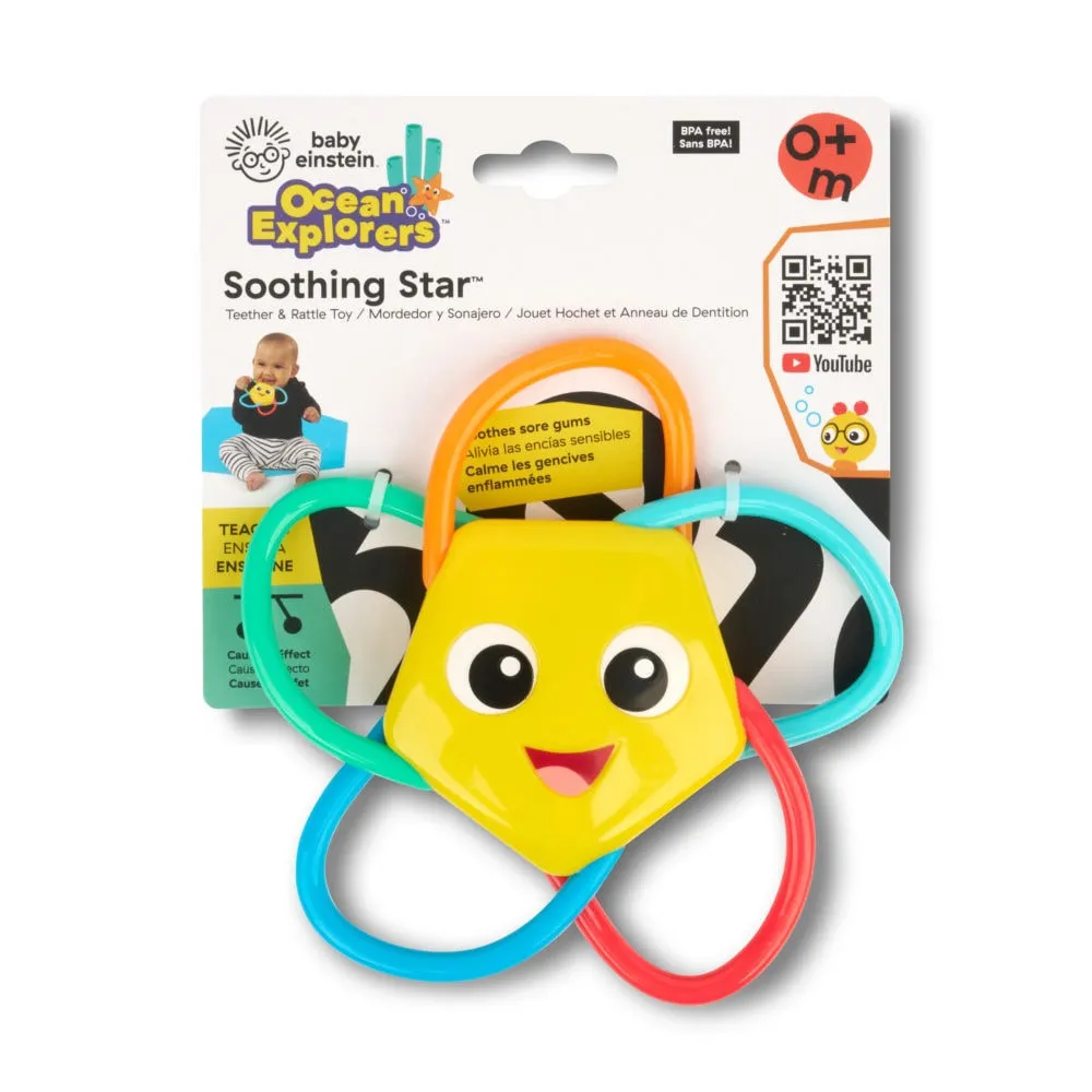 Baby Einstein Soothing Star Bidelegetøj med rangle - 1 stk.