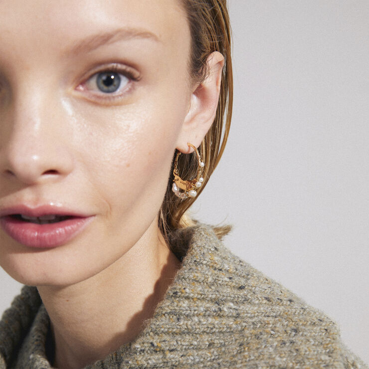 Pilgrim FOCUS recycled hoop earrings gold-plated Guld