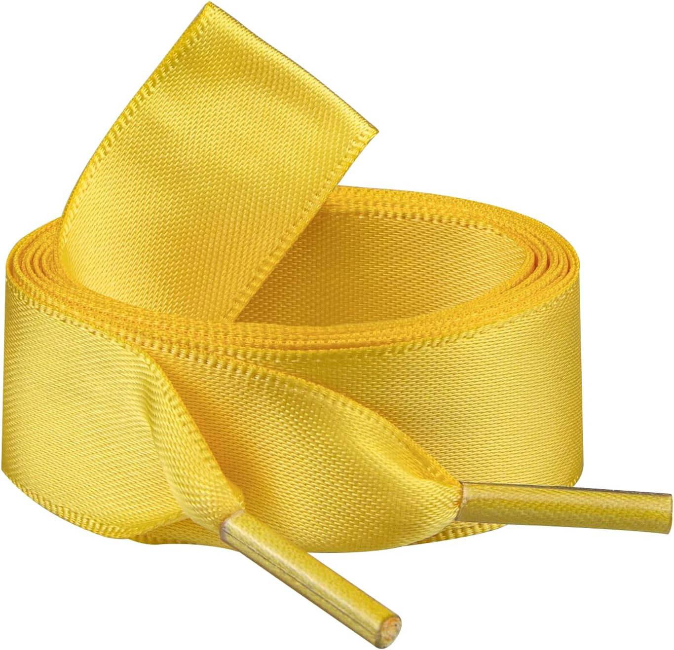(1 Paar) 120cm Breite Satin Schnürsenkel Klassische Sneaker Schuhbändel - Gelb
