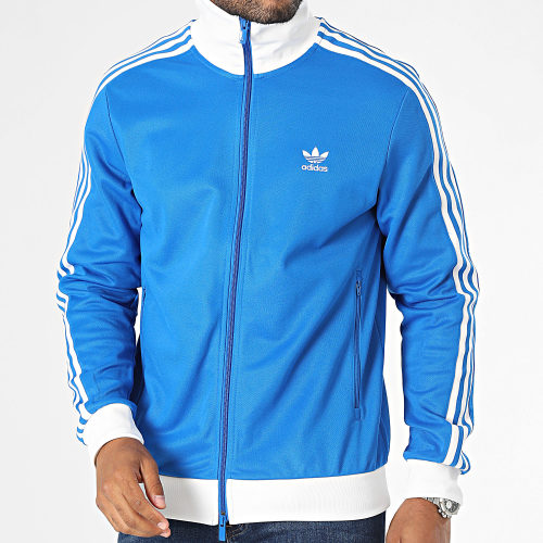 Veste Zippée A Bandes Beckenbauer IM4510 Bleu Roi