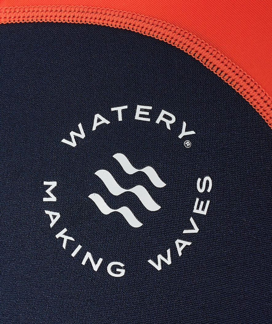 Watery UV våddragt til børn - Calypso Full-Body - Orange/blå
