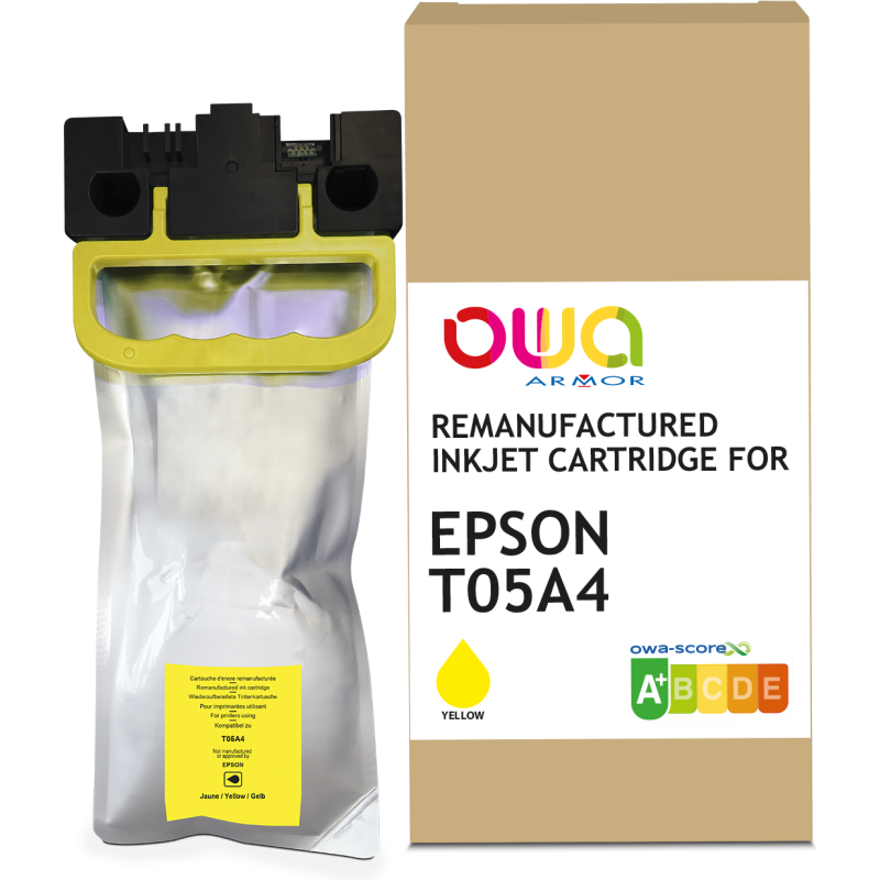 Cartouche d'encre remanufacturée OWA - standard - Jaune - pour EPSON C13T05A400