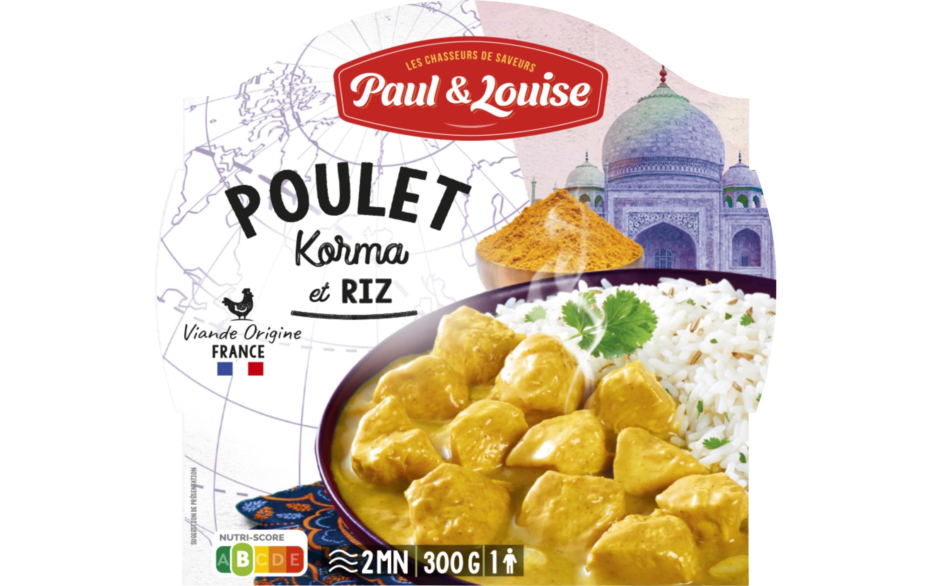 Fertiggericht Poulet Korma mit Reis 300 gPraktisches Gericht in der mikrowellenfertigen Schale