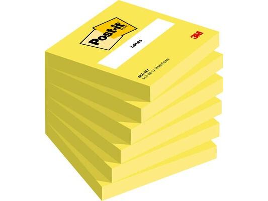 Post-it Notizzettel Post-it 7.6 x 7.6 cm, 6 Blöcke Haftnotiz