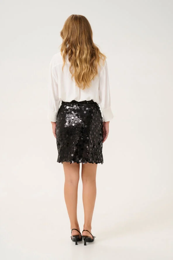 Cream CRSparkle Skirt Pitch black