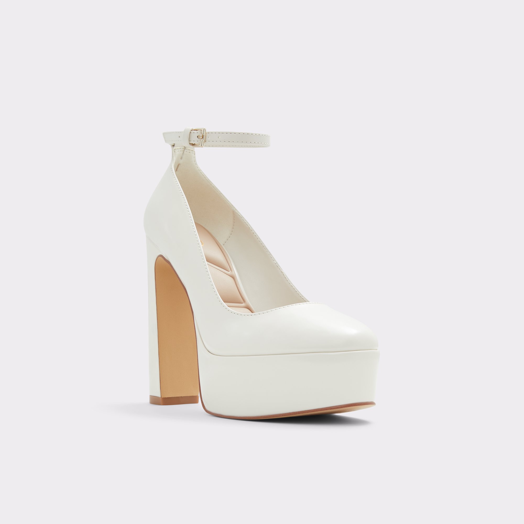 Fonda White Women Block Heels