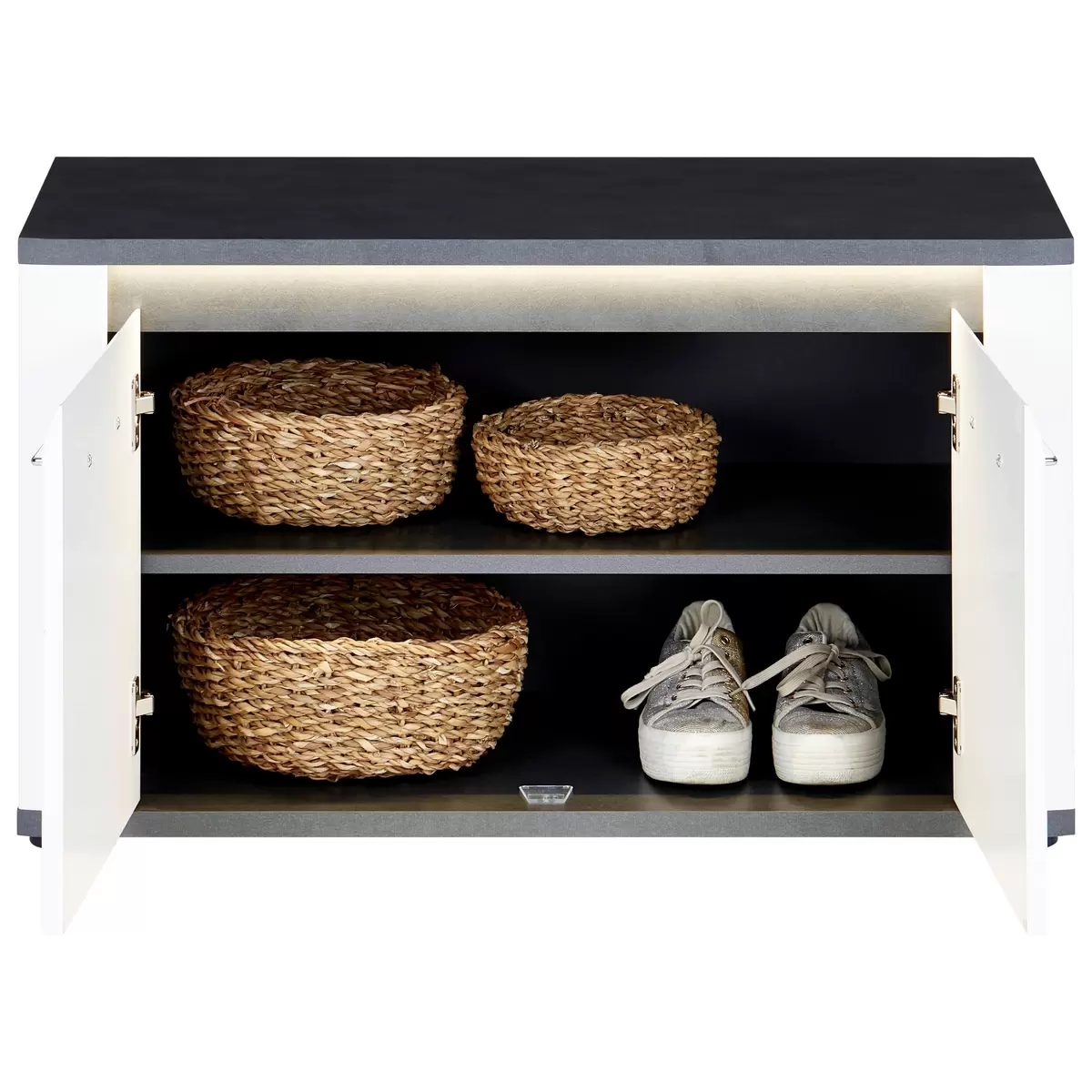Schuhbank Alassio weiss