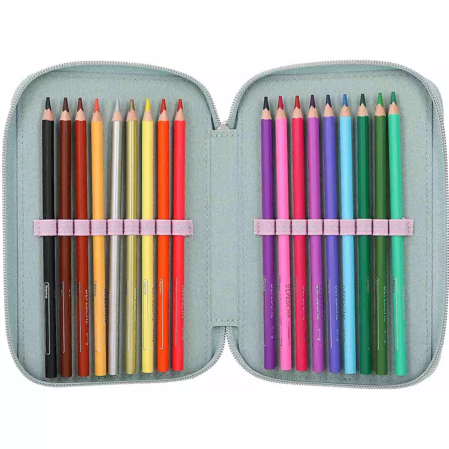 Depesche 3-Fach-Federtasche LED Herzen Miss Melody 20 x 13 x 7,5 cm bunt