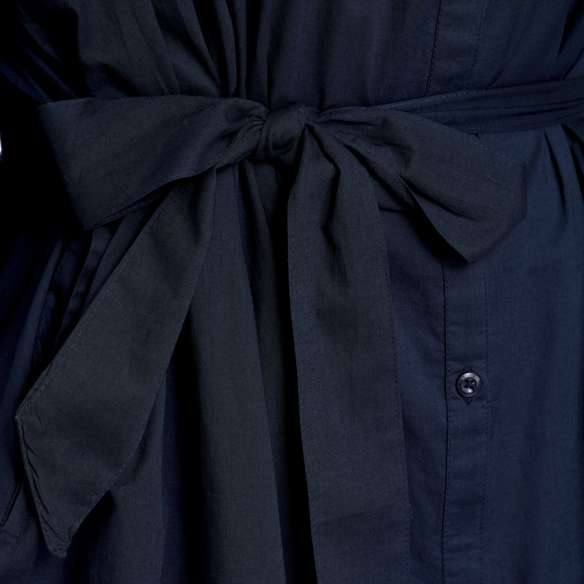 Jonas Nielsen Damen Blusenkleid mit Ballonärmeln dunkelblau