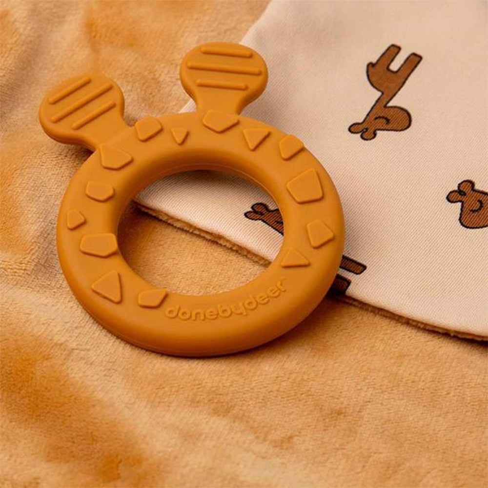 Done by Deer Comfort Teether Raffi Mustard - DonebyDeer