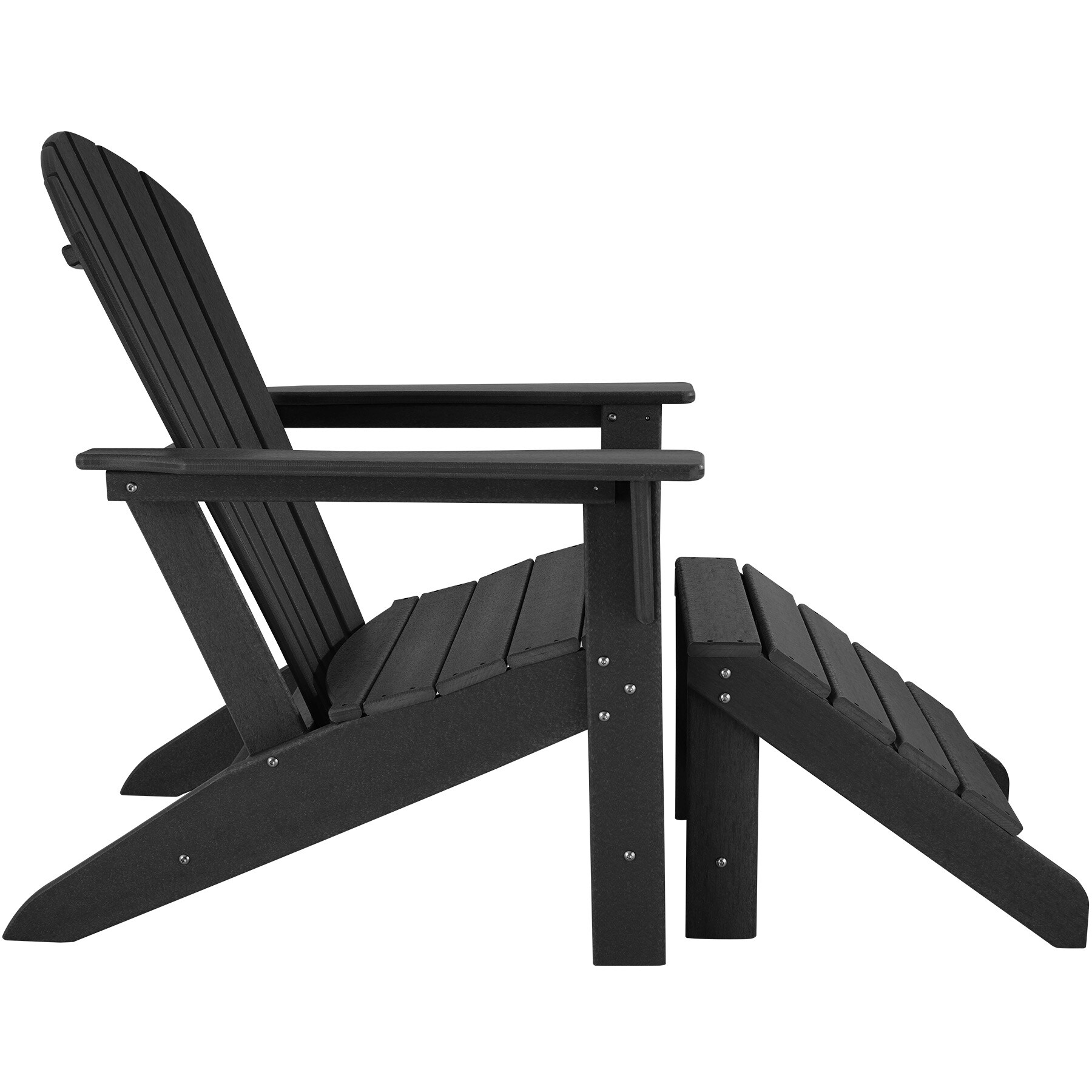 tectake® Fußablage, für Gartenstuhl im Adirondack-Stil, wetterfest und UV-beständig, 48 x 48,5 x 38 cm