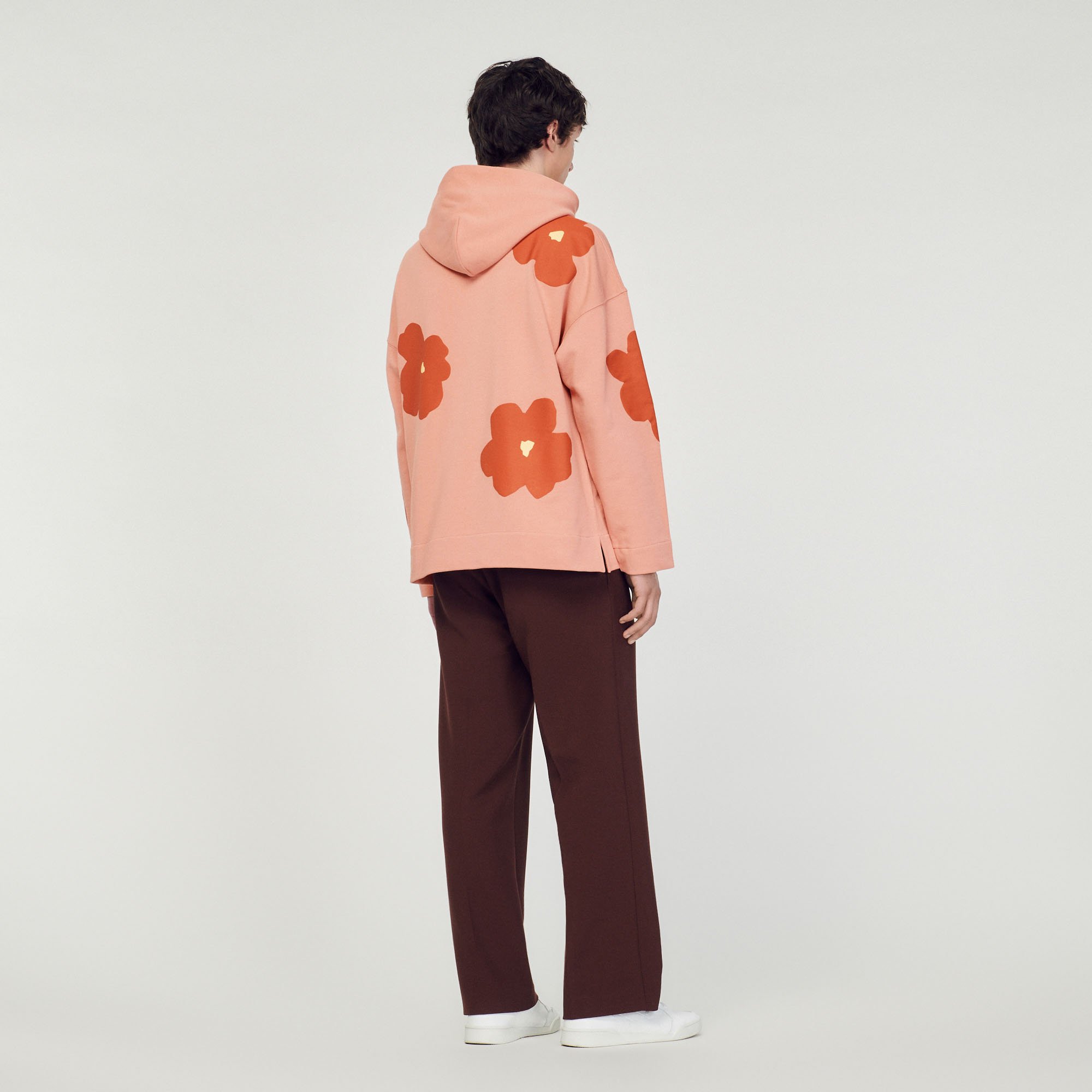 Hoodie motifs fleurs