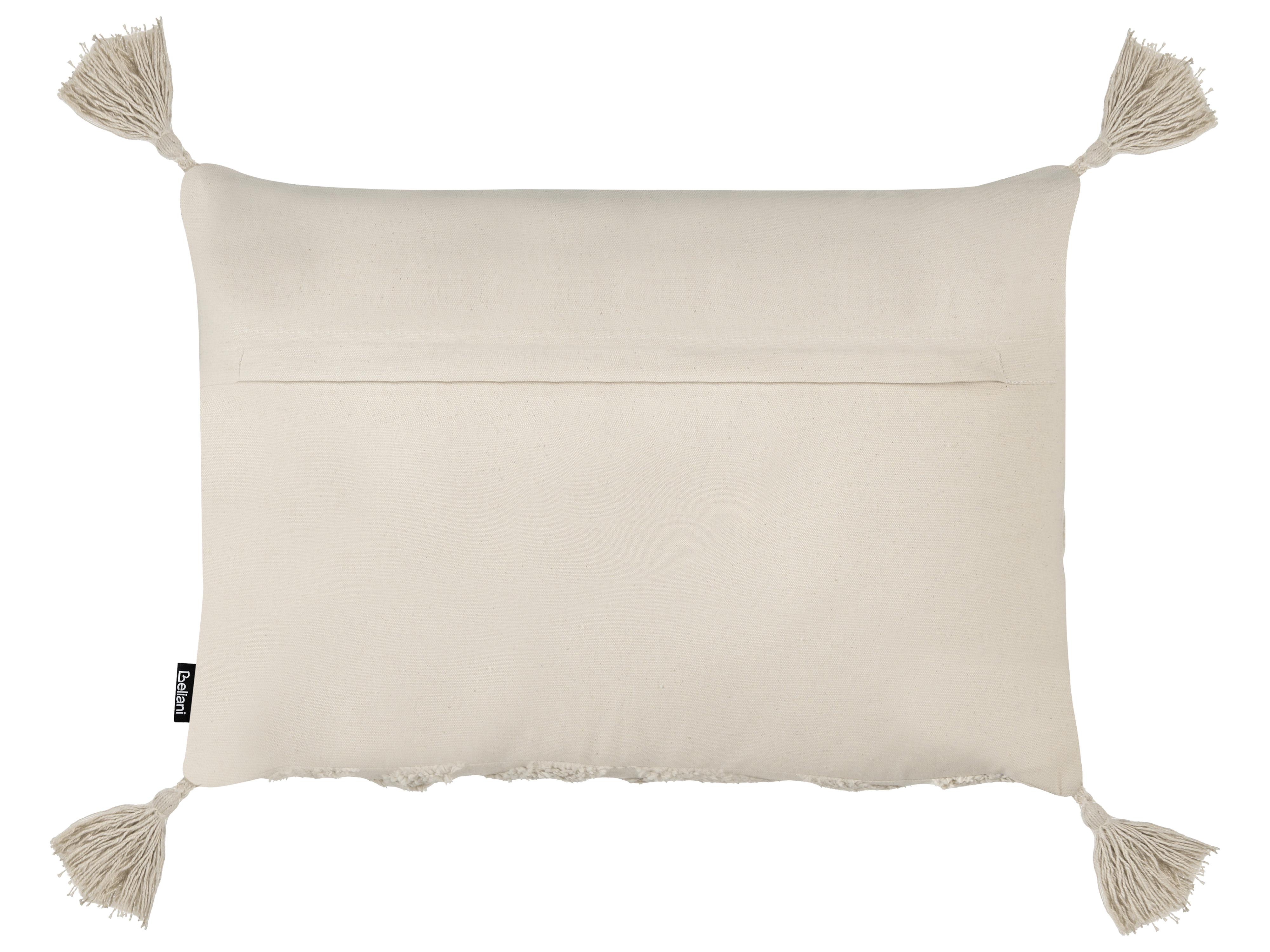 Set van 2 sierkussens CRATAEGUS Katoen 40 x 60 cm Lichtbeige geometrisch patroon