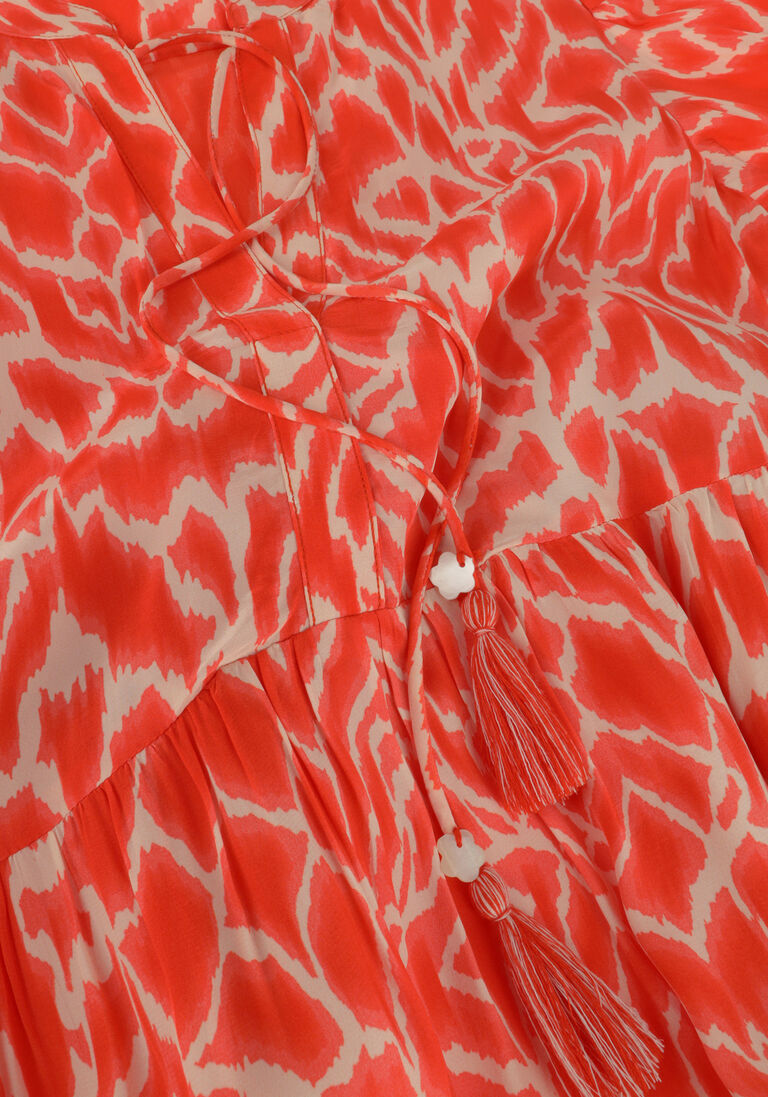 MOLIIN oranje moliin maxi jurk lucille