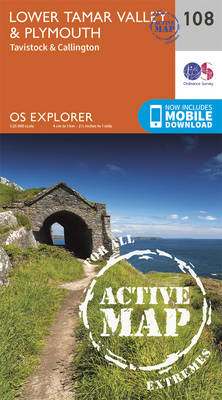 Lower Tamar Valley and Plymouth - OS Explorer Active Map 108 (Sheet map, folded)