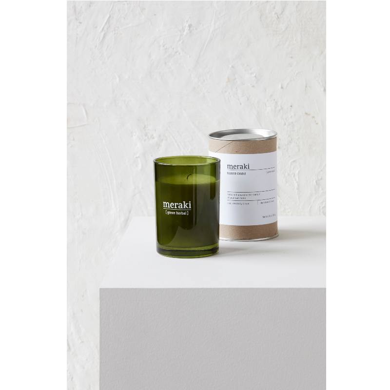 Meraki Scented Candle 8 x 10,5 cm - Green herbal