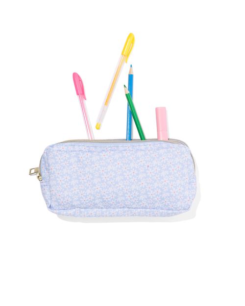 trousse double zip fleurs