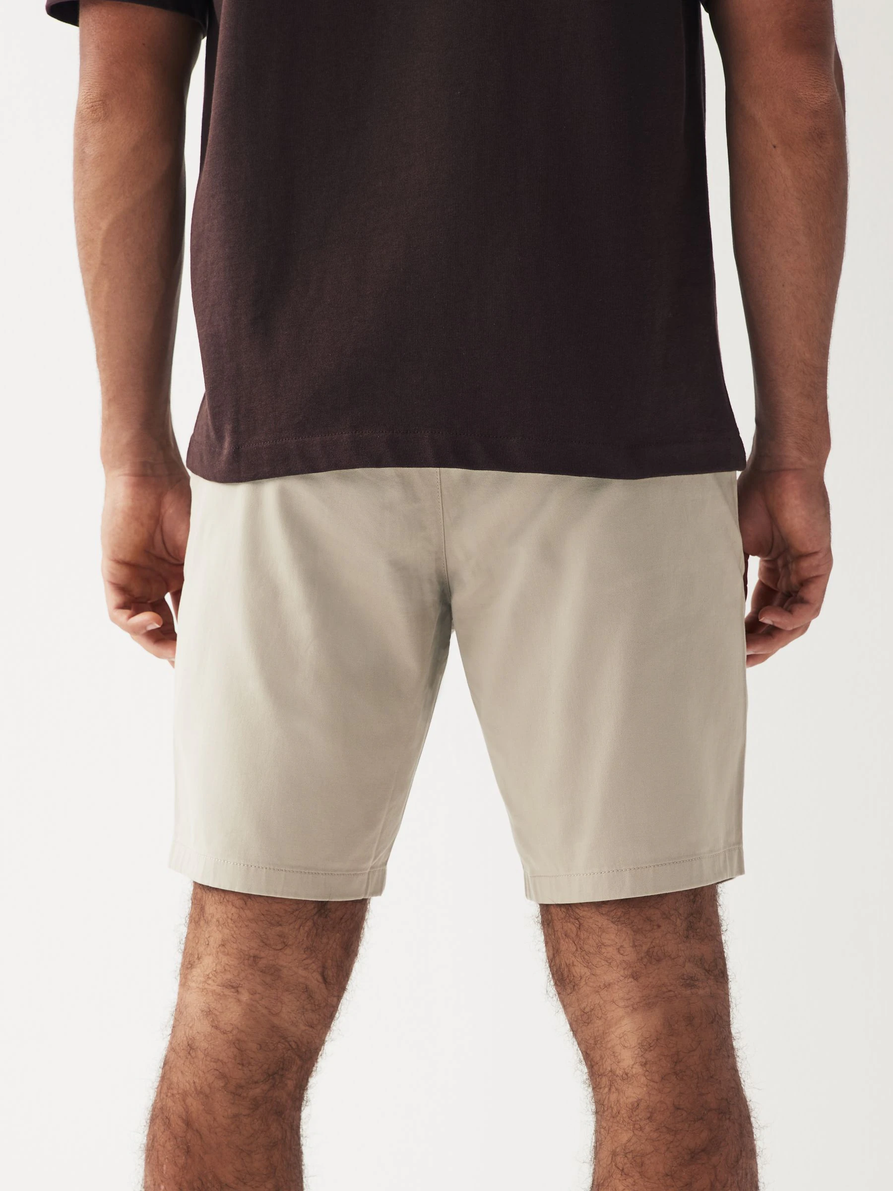 Pastelgeel - Straight fit - Chinoshort met stretch