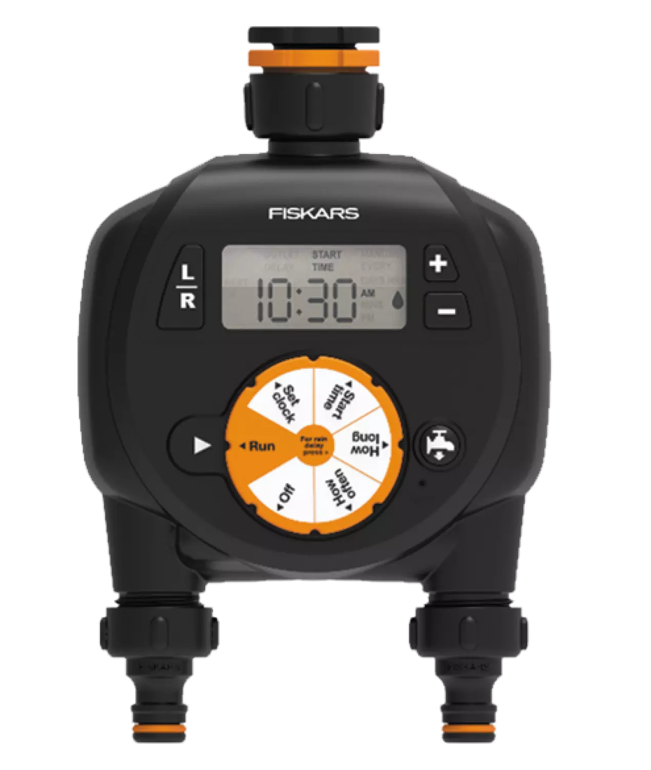 Fiskars 1054792 Watertimer, dubbele uitlaat