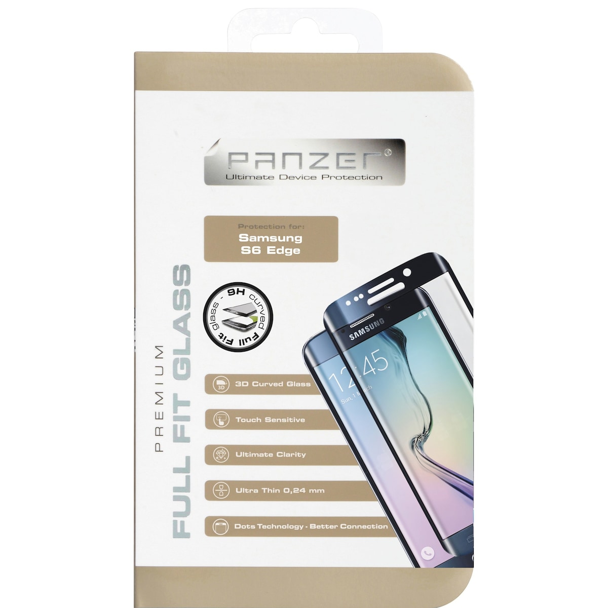 Panzer skjermbeskytter til Galaxy S6 edge (sort)