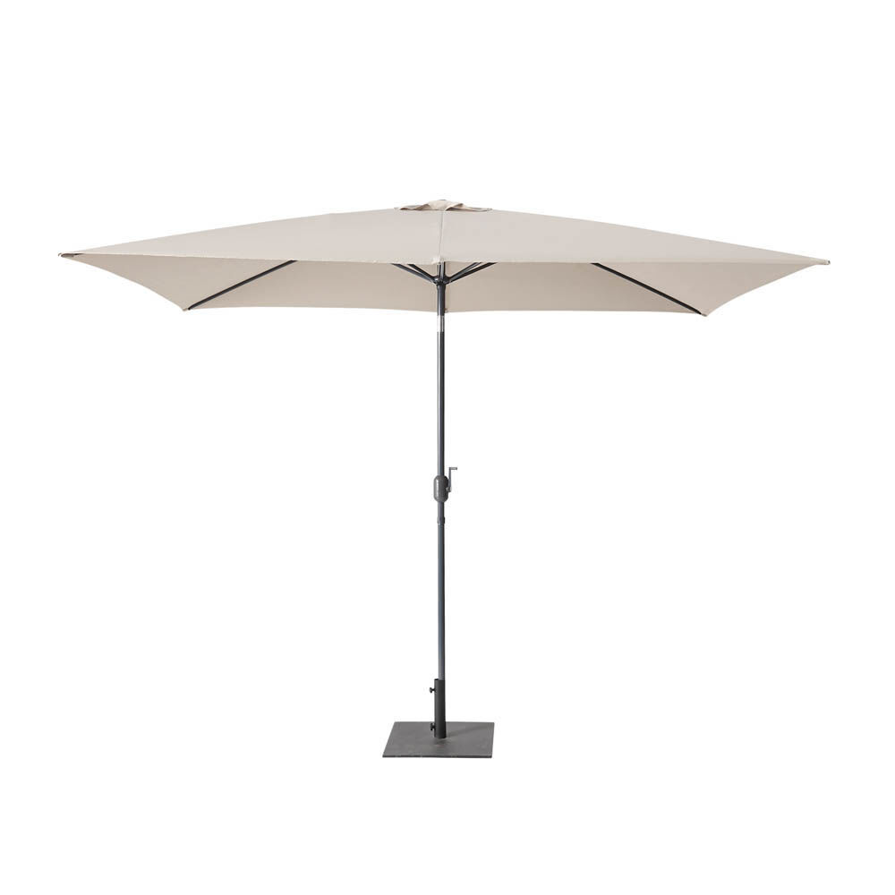 Parasol rectangulaire Tiago inclinable taupe 300 x 200 x H.245 cm