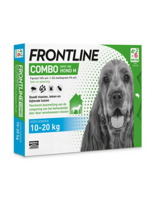 Frontline Combo Spot On 2 Medium Hond Medium - Anti vlooien en tekenmiddel