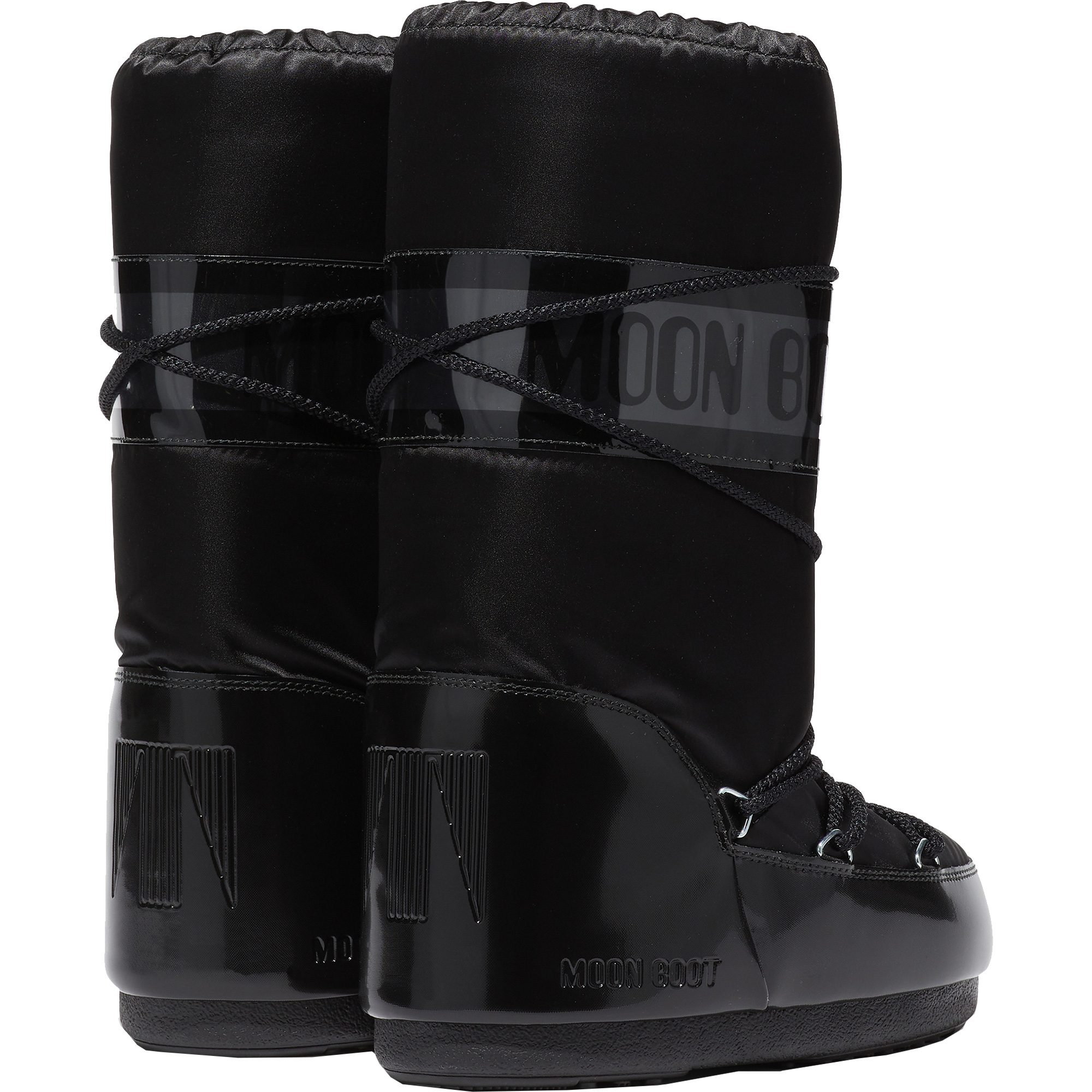 Moon Boot Icon Glance Satin Stiefel Damen schwarz