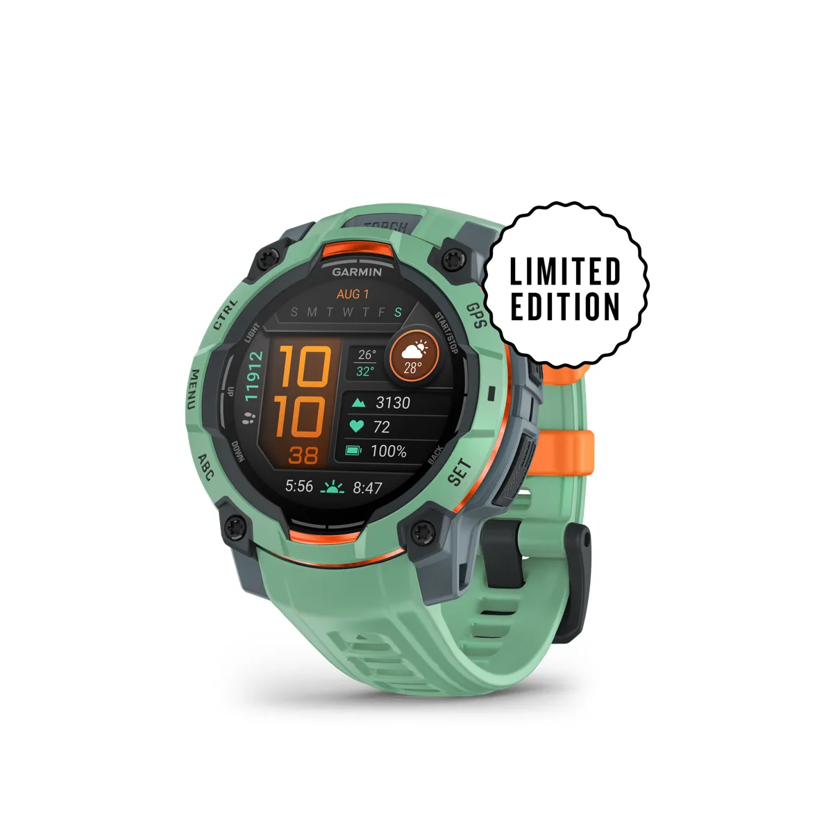 Garmin Instinct 3 AMOLED, 45mm Neo Tropic Bezel W/Neo Tropic Bnd