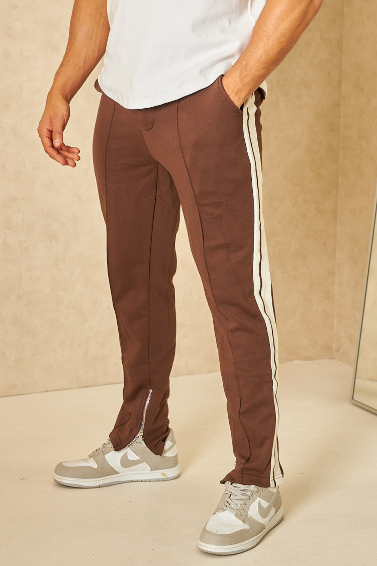Joggerpant à bandes marron