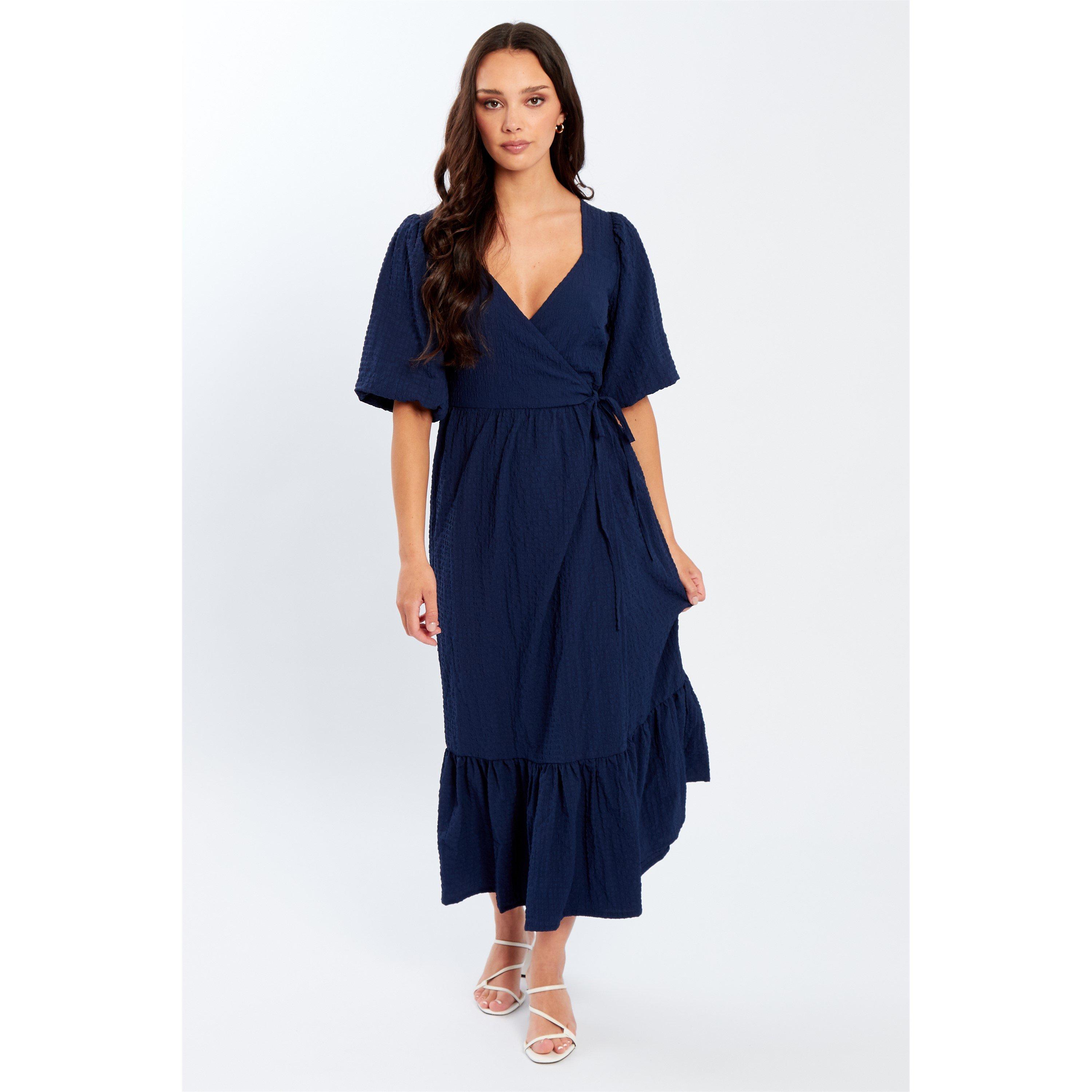 Be You Crepe Wrap Midi Dress