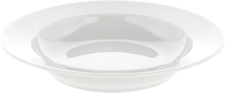 Pillivuyt Tallerken dyb med fane Eventail 22 cm Hvid Hvid