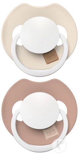 Difrax Prime Dynamic Prime Glow Sucette 0-6 Mois+ Ivory/Blush 2 Pièces