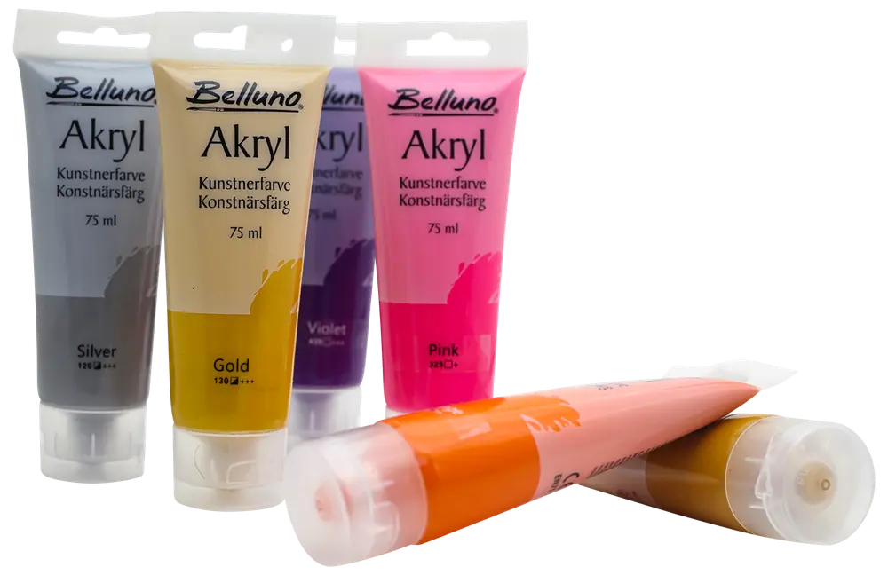 Belluno Akrylfarvesæt 6 x 75 ml