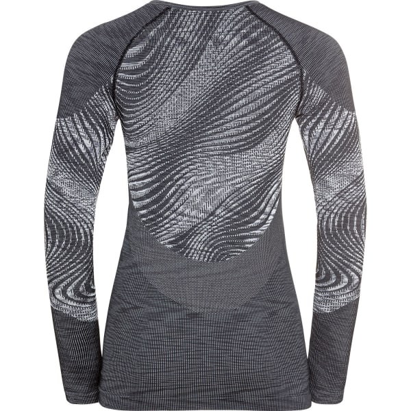T-shirt thermique ODLO BLACKCOMB ECO BL TOP CREW NECK L/S W BLACK - SPACE DYE