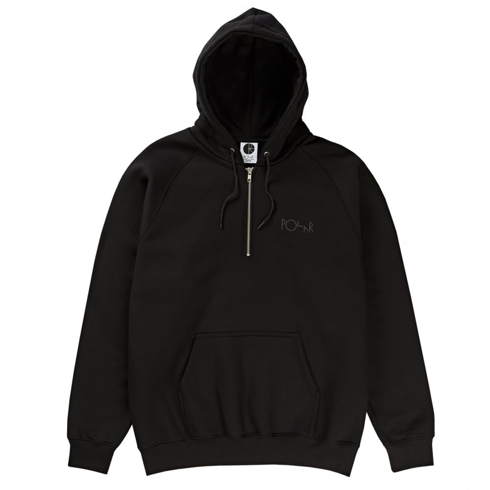 Polar Skate Co Hood - Half Zip Black S