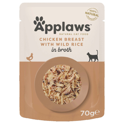 Applaws Pouch Chicken Breast & Wild Rice 12x70g