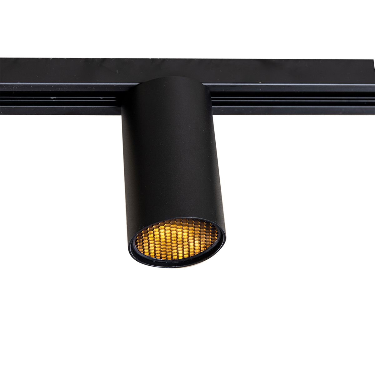 Modern railsysteem met 5 spots zwart 1-fase GU10 35mm - Iconic Ruby Honey