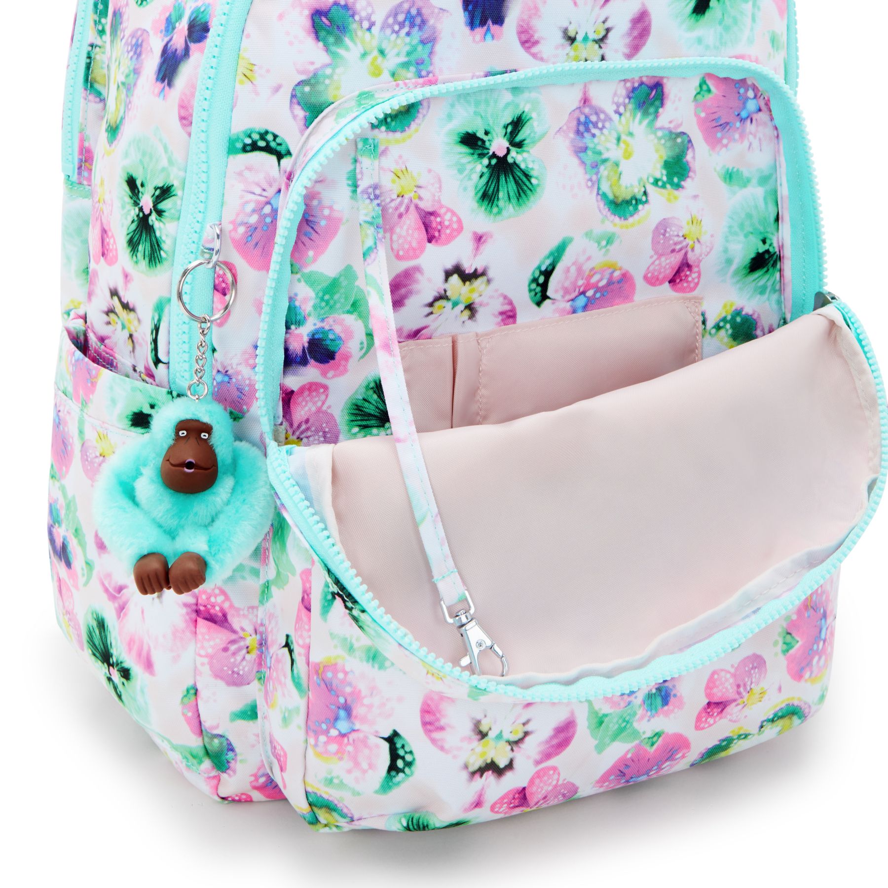 SEOUL COLLEGE Grand sac à dos avec compartiment séparé pour ordinateur portable - Aqua Blossom