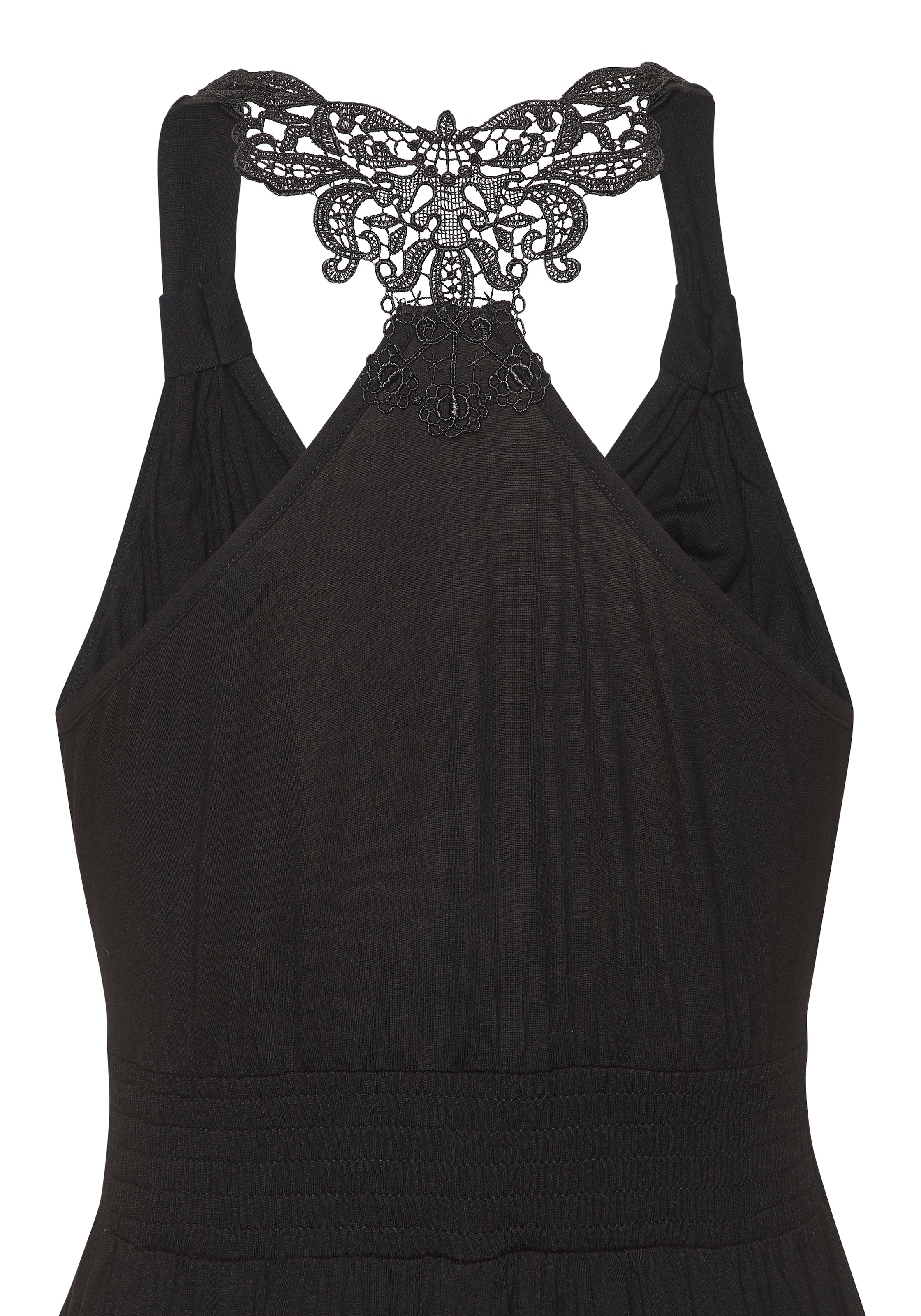 LASCANA Maxikleid mit Häkel-Detail am Rücken, Sommerkleid
